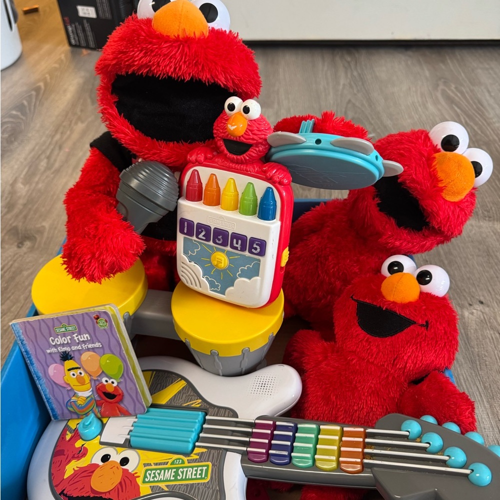 Sesame Street Red Elmo Plush with Musical Instruments